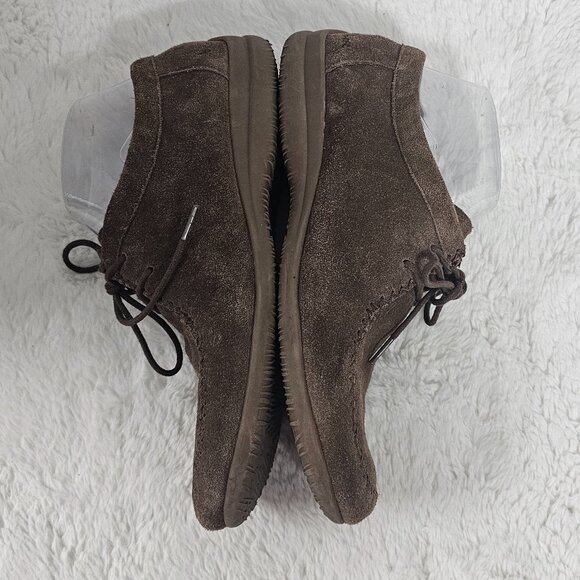 BOC Brown Suede Lace Brogues Grunge Gorp Retro Preppy Casual 8.5 - Picture 6 of 10